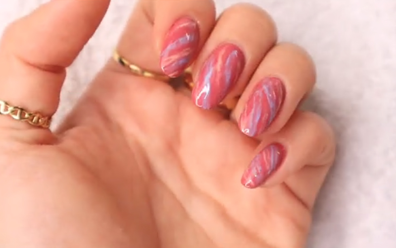 Nail Art Marbled 10 minutes Manicure