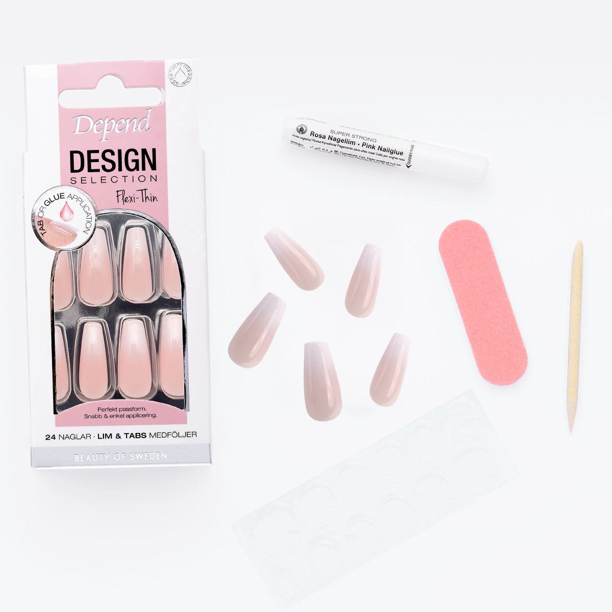 80219 Losnaglar Design Selection French Ombre Coffin reklambild 1